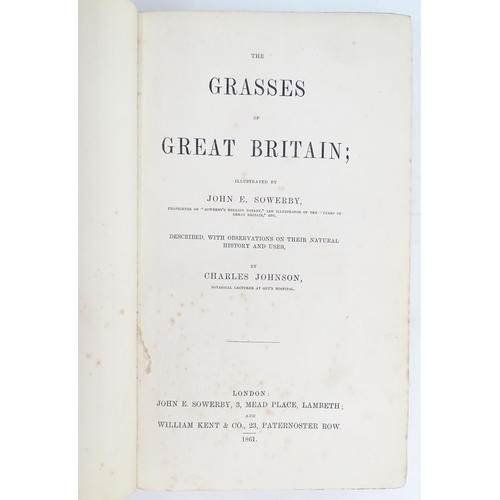 926 - Books: British Wild Flowers, illustrated by John E. Sowerby. Published London, 1860. Together with T... 