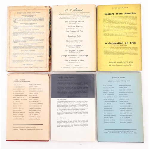 931 - Books: Six assorted books comprising English Legends by Henry Bett, 1950; Miracles by C. S. Lewis, 1... 