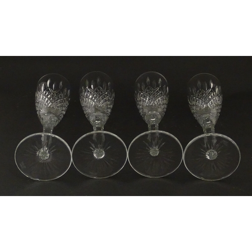 227 - A set of 8 Stuart crystal champagne flutes. Approx. 8 1/4