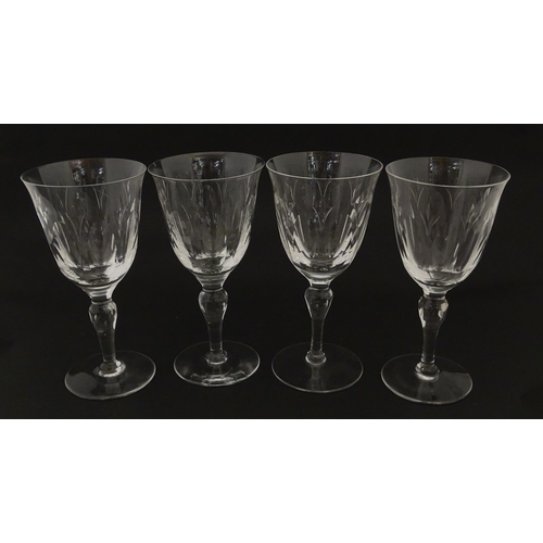 228 - A set of 8 Stuart crystal wine glasses. Approx. 7 1/4