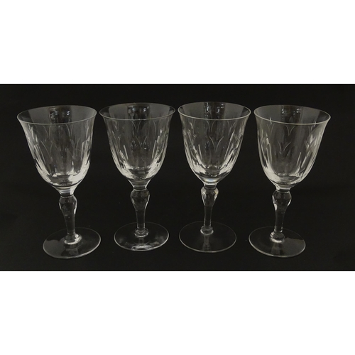 228 - A set of 8 Stuart crystal wine glasses. Approx. 7 1/4