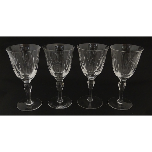 228 - A set of 8 Stuart crystal wine glasses. Approx. 7 1/4