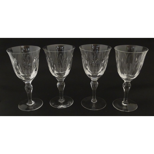 228 - A set of 8 Stuart crystal wine glasses. Approx. 7 1/4