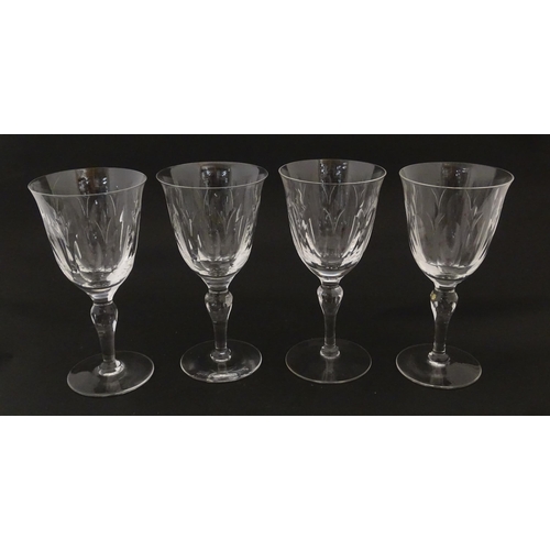 228 - A set of 8 Stuart crystal wine glasses. Approx. 7 1/4