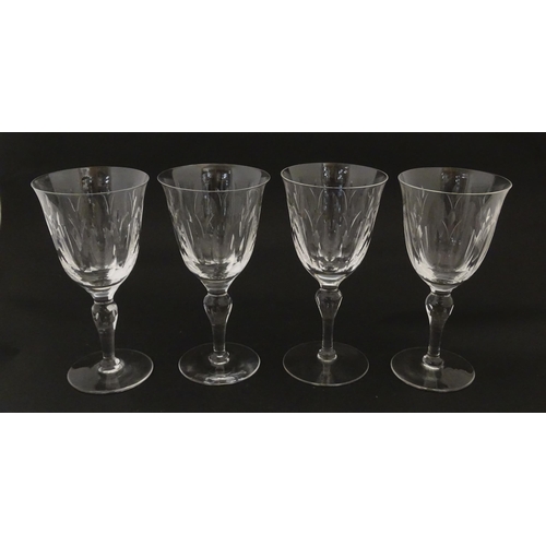 228 - A set of 8 Stuart crystal wine glasses. Approx. 7 1/4