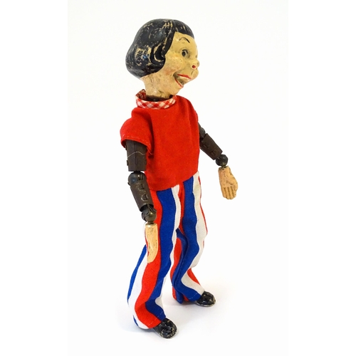 858 - Toys: An early 20thC Swiss Bucherer SABA articulated female doll. Marked to reverse Made in Switzerl... 