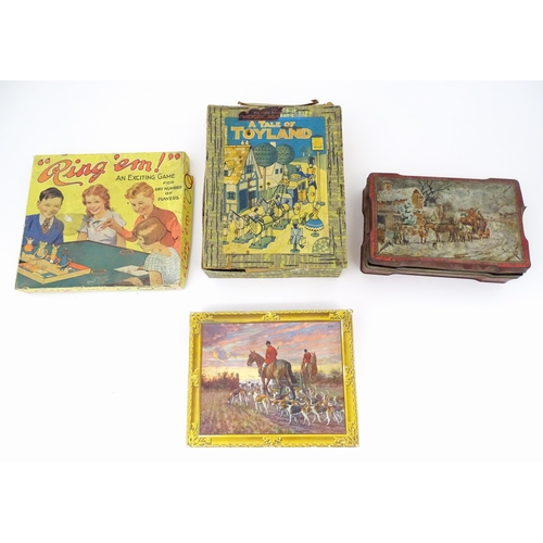 861 - Toys: A quantity of assorted vintage toys and games to include a jigsaw puzzle and story book titled... 