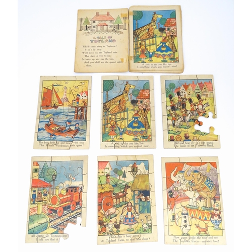 861 - Toys: A quantity of assorted vintage toys and games to include a jigsaw puzzle and story book titled... 