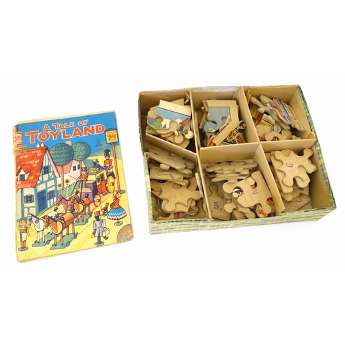 861 - Toys: A quantity of assorted vintage toys and games to include a jigsaw puzzle and story book titled... 