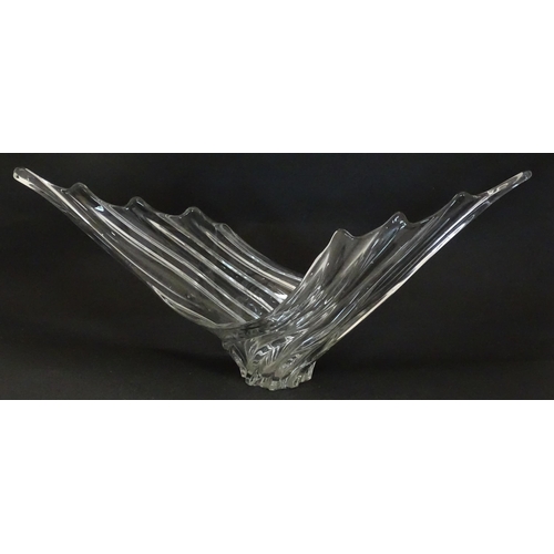 209 - A Vannes mid century French Art Glass centrepiece bowl marked under. Approx.  23