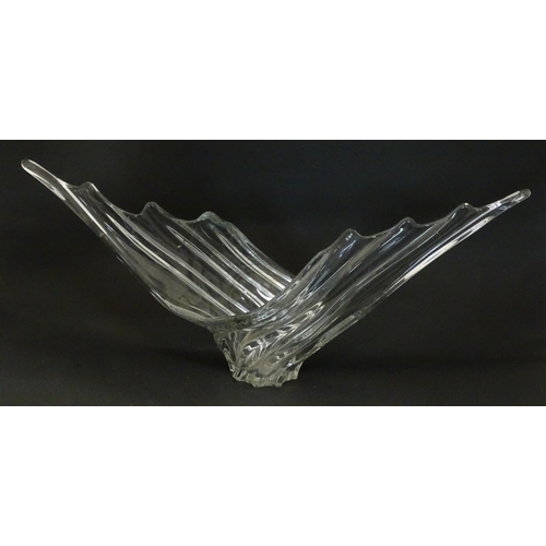 209 - A Vannes mid century French Art Glass centrepiece bowl marked under. Approx.  23