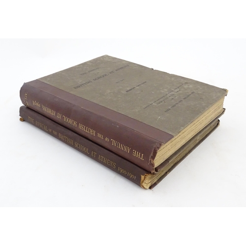 950 - Books: The Annual of the British School at Athens, no. VII 1900-1901, and no. XIV 1907-1908. Printed... 