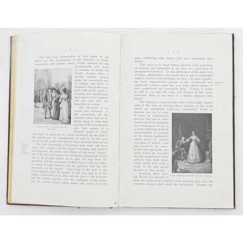 952 - Book: Beaux and Belles of England. Grolier Society Descriptive Sample Book, c. 1894