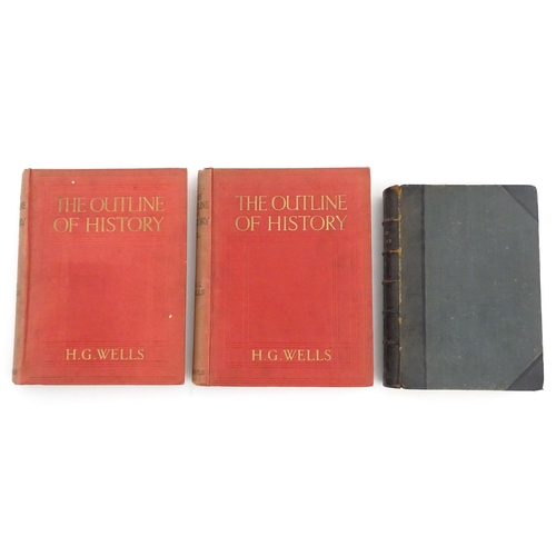 960 - Books: The Outline of History, Volumes 1 & 2, by H. G. Wells. Published by George Newnes, London. To... 