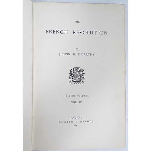 962 - Books: Histoire de la Revolution Francaise, Volumes 1 & 2, by M. A. Thiers. Published 1844. Together... 