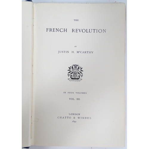 962 - Books: Histoire de la Revolution Francaise, Volumes 1 & 2, by M. A. Thiers. Published 1844. Together... 