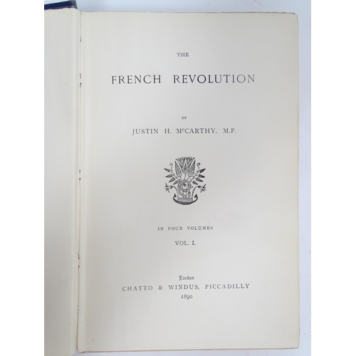 962 - Books: Histoire de la Revolution Francaise, Volumes 1 & 2, by M. A. Thiers. Published 1844. Together... 