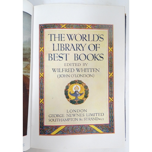 964 - Books: The World's Library of Best Books, Volumes 1 - 5, edited by Wilfred Whitten. Published by Geo... 