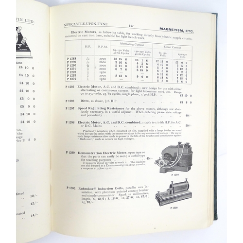 970 - Books: Chemical Apparatus Catalogue, including Price List of Chemicals, etc. 1929, and Physical Scie... 