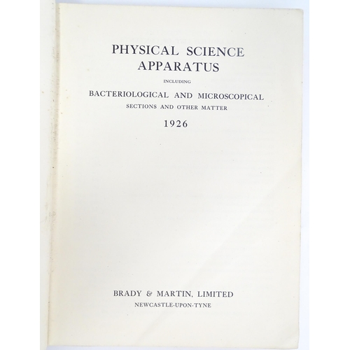 970 - Books: Chemical Apparatus Catalogue, including Price List of Chemicals, etc. 1929, and Physical Scie... 