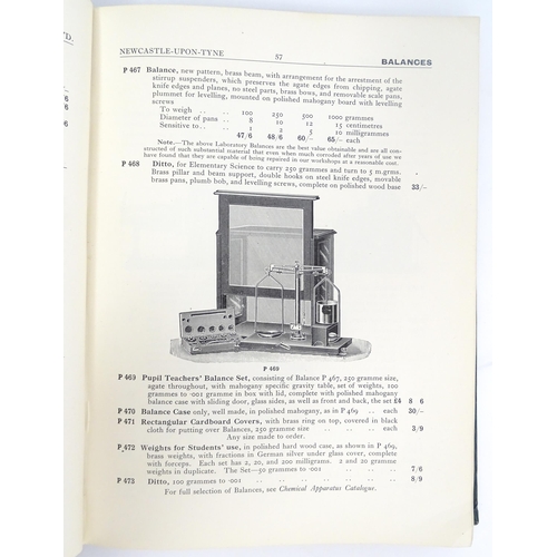 970 - Books: Chemical Apparatus Catalogue, including Price List of Chemicals, etc. 1929, and Physical Scie... 