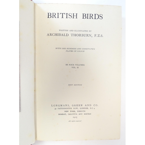 880 - Books: British Birds, in four volumes, by Archibald Thorburn. Published by Longmans, Green & Co. Lon... 