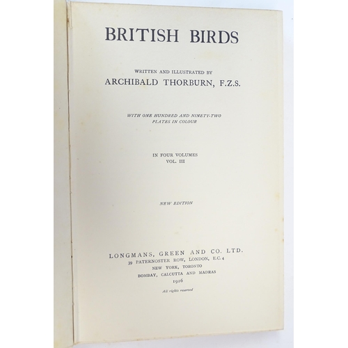 880 - Books: British Birds, in four volumes, by Archibald Thorburn. Published by Longmans, Green & Co. Lon... 