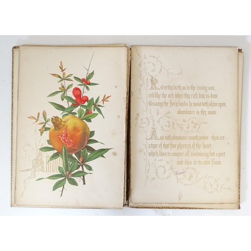 887 - Book: Fruits From the Garden and Field, a poem by O. A. Baron, with designs by Owen Jones. Published... 