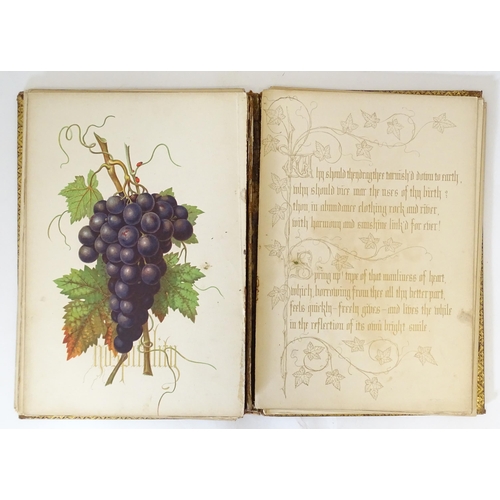 887 - Book: Fruits From the Garden and Field, a poem by O. A. Baron, with designs by Owen Jones. Published... 