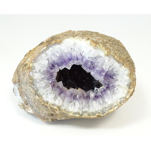 1070 - Natural History / Geology Interest: An amethyst crystal geode. Approx. 6