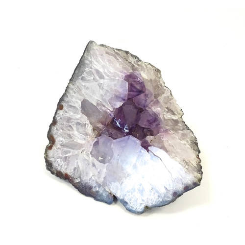 1072 - Natural History / Geology Interest: An amethyst crystal geode. Approx. 5 1/4