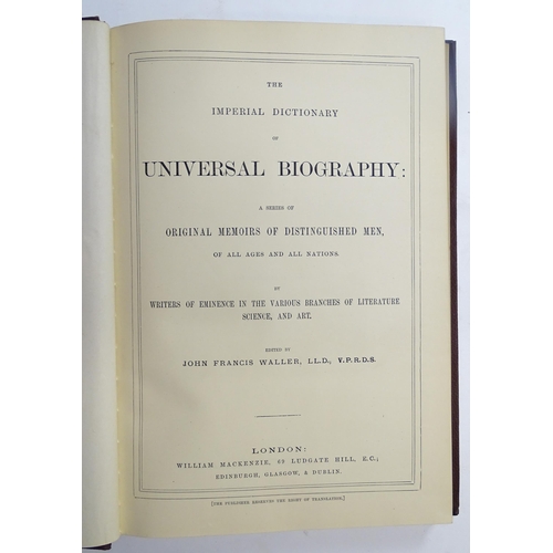 914 - Books: The Imperial Dictionary of Universal Biography A Series of Original Memoirs of Distinguished ... 