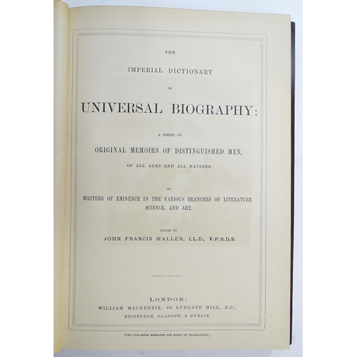 914 - Books: The Imperial Dictionary of Universal Biography A Series of Original Memoirs of Distinguished ... 