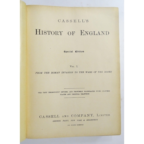 915 - Books: Cassell's History of England, Volumes 1 - 9, Special Edition. Published by Cassell & Company ... 