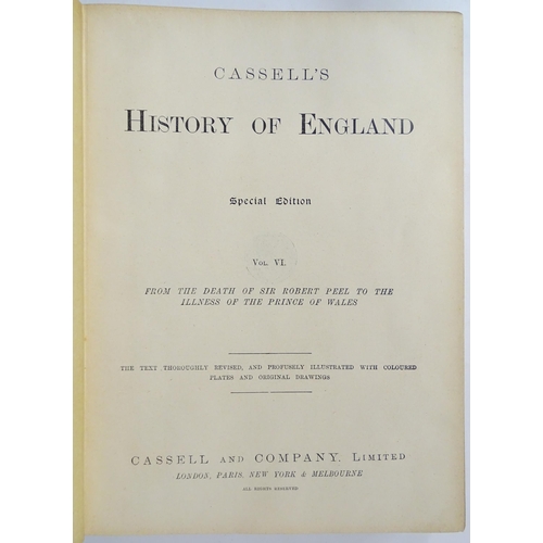 915 - Books: Cassell's History of England, Volumes 1 - 9, Special Edition. Published by Cassell & Company ... 