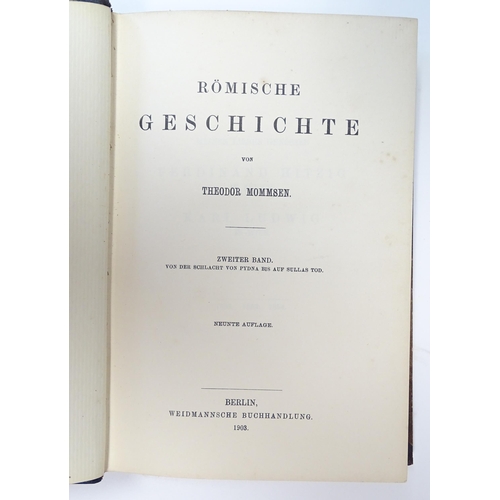 992 - Books: Romische Geschichte, Volumes 1 - 3, by Theodor Mommsen. Published by Weidmannsche Buchhandlun... 