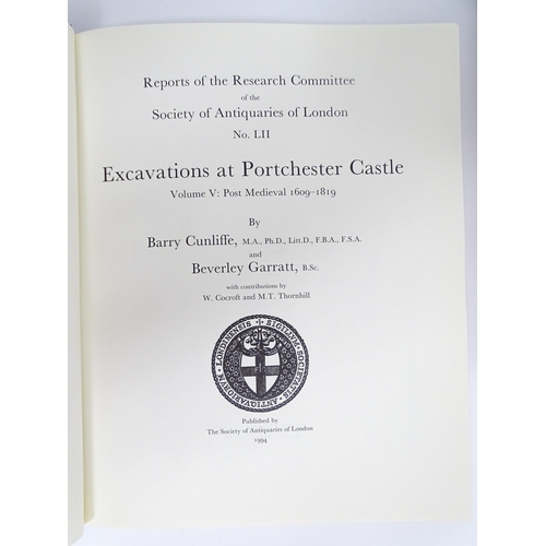 994 - Books: Excavations at Portchester Castle, Volumes 1 - 5, by Barry Cunliffe. Published by The Society... 