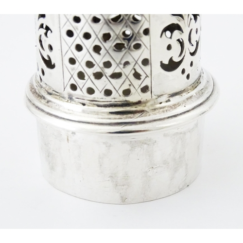 290 - A George II silver sugar caster hallmarked London 1742, maker J. W. Approx. 7