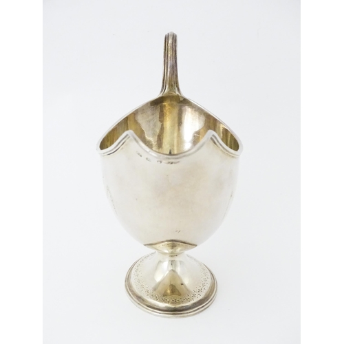 301 - A George III silver sauce boat hallmarked London 1781, maker Hester Bateman. Approx. 6 1/2