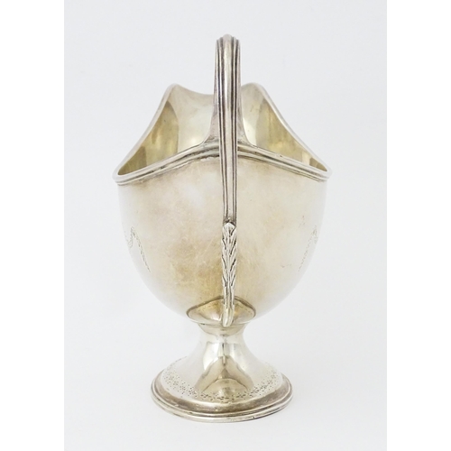 301 - A George III silver sauce boat hallmarked London 1781, maker Hester Bateman. Approx. 6 1/2