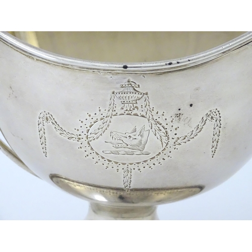 301 - A George III silver sauce boat hallmarked London 1781, maker Hester Bateman. Approx. 6 1/2