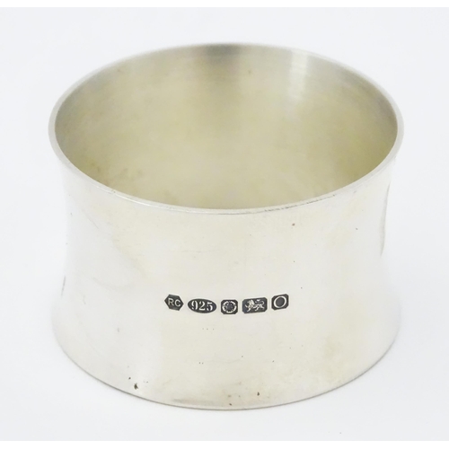 454 - A silver napkin ring hallmarked Sheffield 2013, maker Carrs of Sheffield.