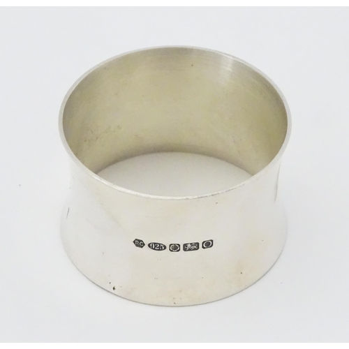 454 - A silver napkin ring hallmarked Sheffield 2013, maker Carrs of Sheffield.