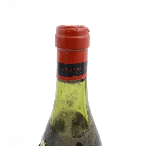 1121 - A vintage 1966 bottle of Moillard-Grivot Corton Clos des Vergennes red wine (approx 75cl), together ... 