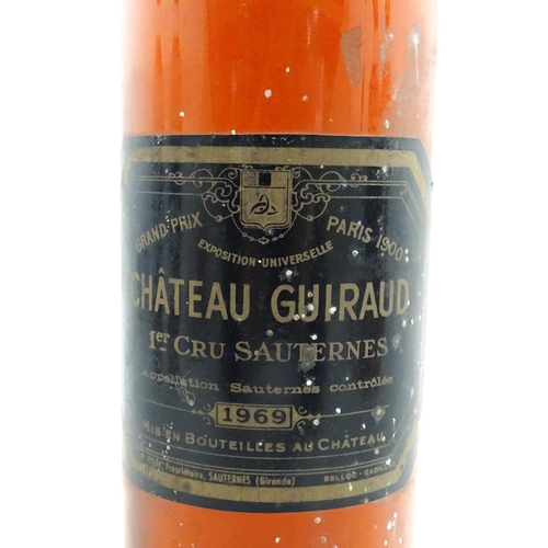 1130 - Five vintage 1969 75cl bottles of Chateau Guiraud 1er Cru Sauternes (5)