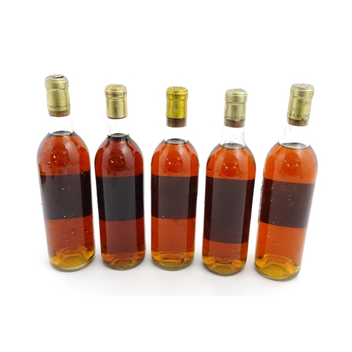 1130 - Five vintage 1969 75cl bottles of Chateau Guiraud 1er Cru Sauternes (5)