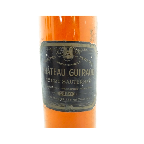 1130 - Five vintage 1969 75cl bottles of Chateau Guiraud 1er Cru Sauternes (5)