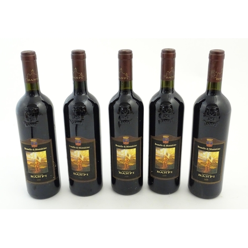 1132 - Five 2008 750ml bottles of Brunello di Montalcino Castello Banfi red wine (5)