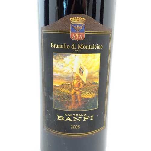 1132 - Five 2008 750ml bottles of Brunello di Montalcino Castello Banfi red wine (5)