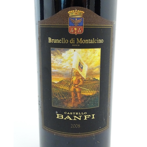 1132 - Five 2008 750ml bottles of Brunello di Montalcino Castello Banfi red wine (5)